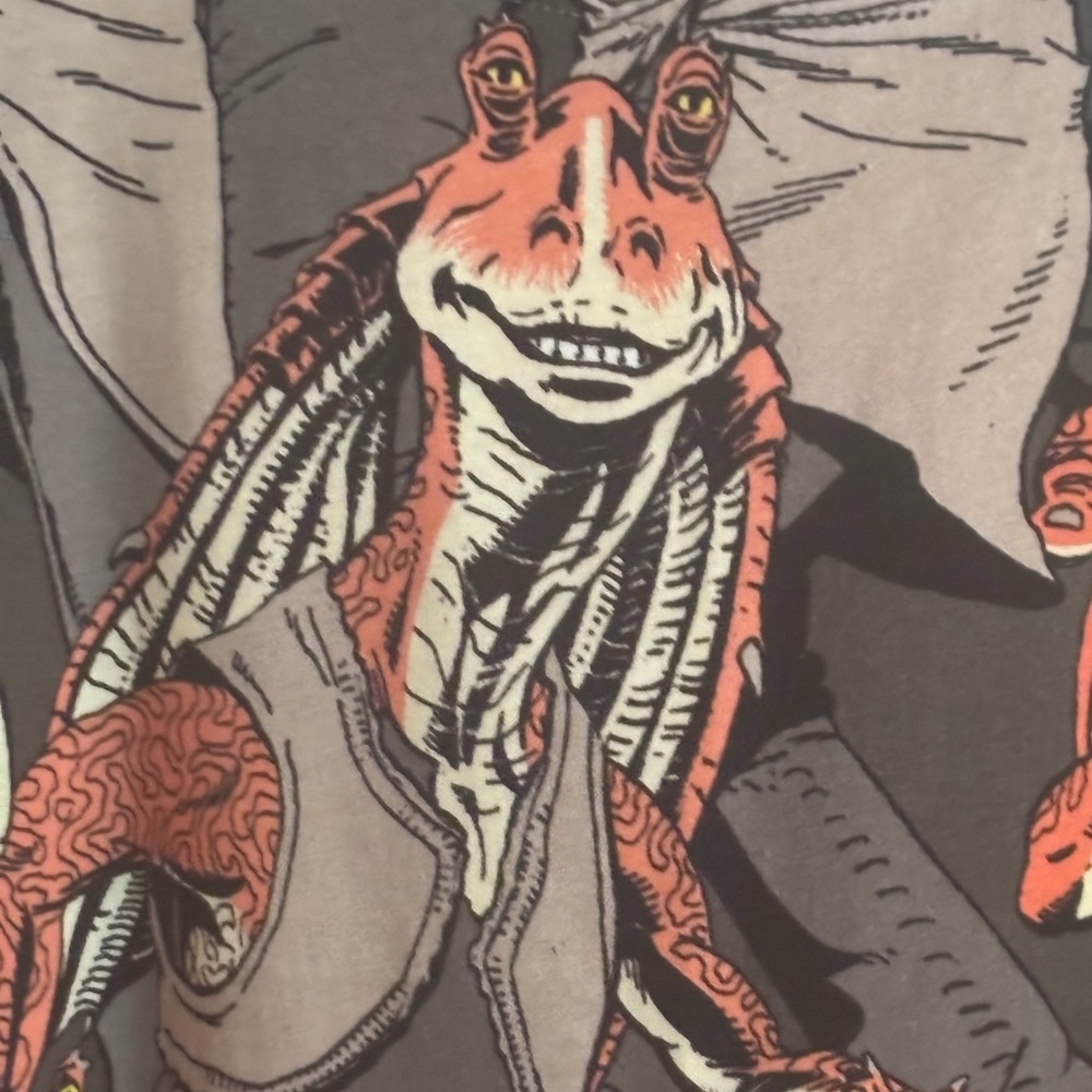 Disney Cakeworthy Jar Jar Binks AOP T-Shirt XL - Picture 4 of 6